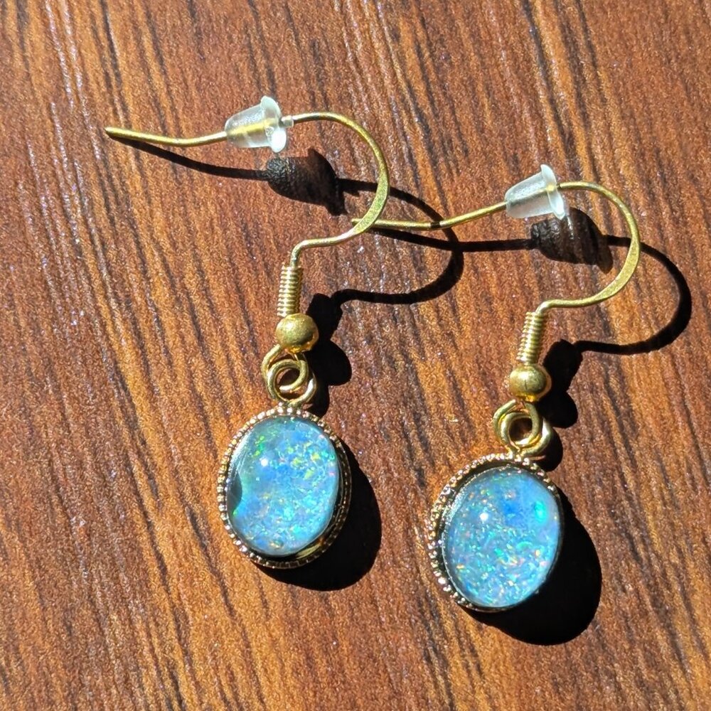 Semi precious Stone earring in gold plating